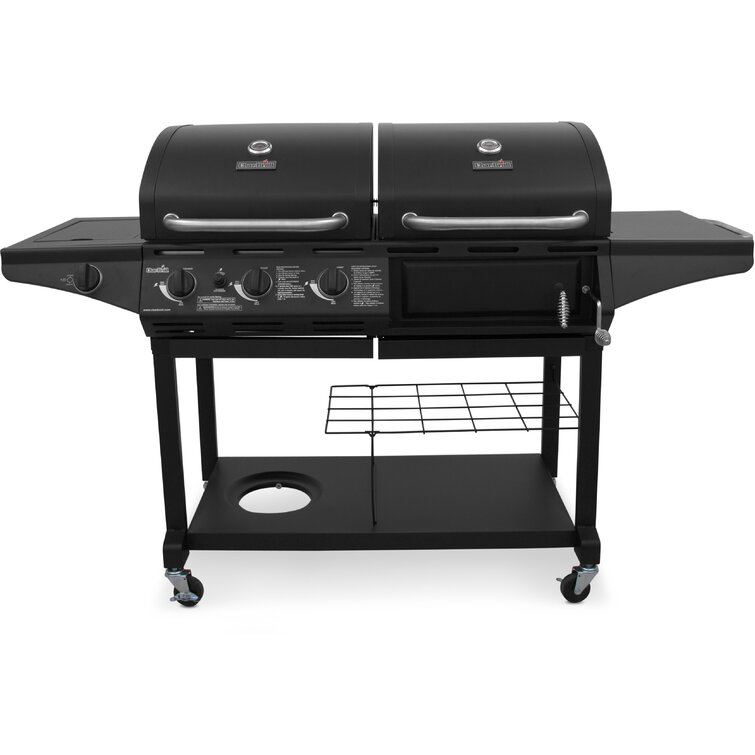 Charcoal grill 2025 with side burner